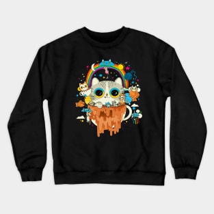 Cats Morning Tripping Dripping Coffee Crewneck Sweatshirt